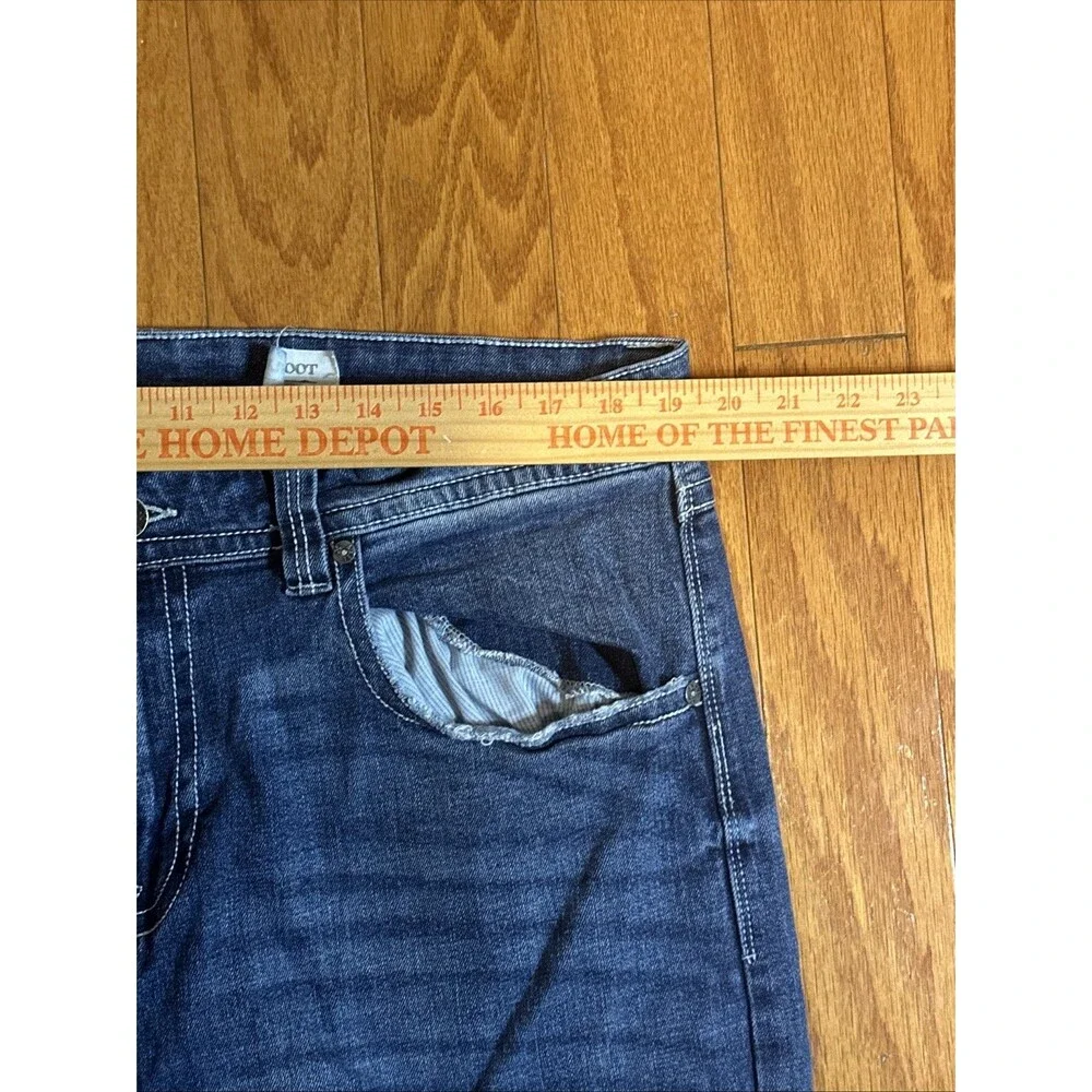 TK Axel Slim Boot Cut Jeans Thick Stitch Medium Blue Jeans Men's Size 40x30